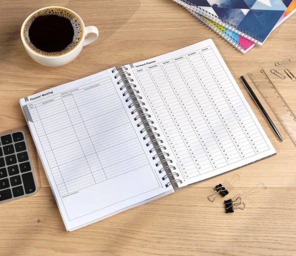 Teacher Planner A4. 9 Period Diary – With Extras